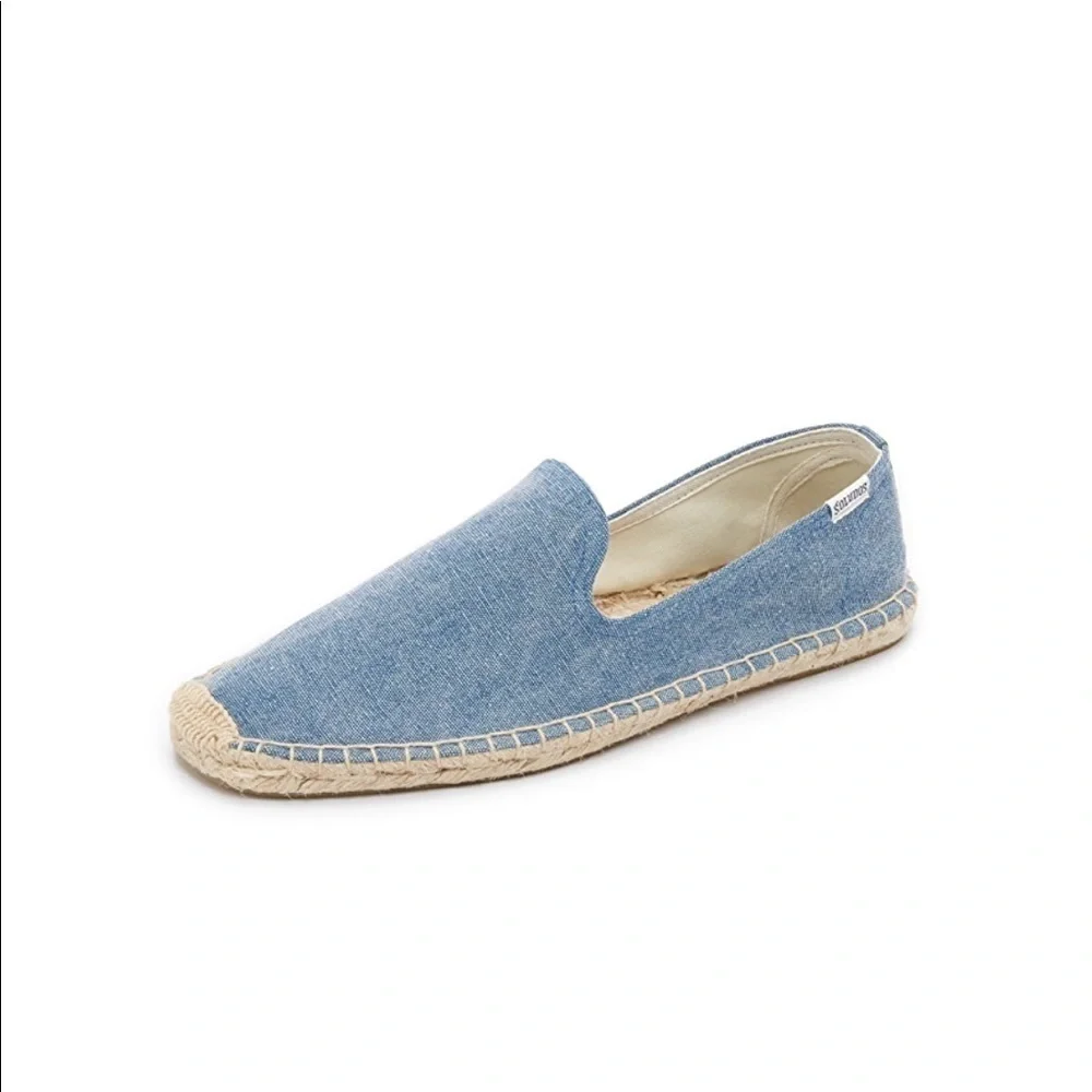 NEW SOLUDOS Chambray Espadrille Slip On Size 11